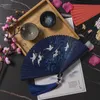 中国スタイル製品18cm純粋な竹シャンクダンスファンで作られた中国語折りたたみファン高品質のタッセルエレガント女性ファン