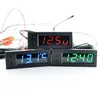 Nowy wielofunkcyjny zegar wielofunkcyjny Wewnątrz i na zewnątrz temperatury samochodu Akumulator Monitor Meter DC 12V Dropshi2208