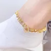 Anklets Böhmen pärlor ankelarmband för kvinnor benkedja runda arabiska alfabetet tassel ankeln vintage fot smycken semester tillbehör