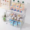 Hooks Kitchen Storage Rack Transparent Desktop Can Be Superimposed With Side Dishes Folded Cosmetics Bathroom