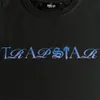 2023 Sommermode Trapstar Script Fade T-Shirt-schwarz/blau Herren High Street Trendy Kurzärmeliger lässiger lockerer Mantel