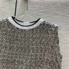 23SS FW女性デザイナーTEEデザイナートップと眩しいネット刺繍TシャツThis Girls Milan Runway Topsブランドジャージーデザイナープルオーバーシャ​​ツアウトウェアベストキャミソール