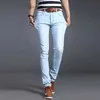 Calças masculinas novas jeans skinny preto azul primavera verão jeans finos masculinos shorts jeans elásticos de algodão de alta qualidade calças lápis Z230731