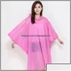 Raincoats Household Sundries Home Garden Eva Eco Friendly Poncho Rainwear Transparent Solid Color Non Disposable Cycling Raincoat Adt Dh0Rf