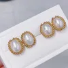 Kolczyki stadnonowe SGARIT Pearl Jewelry 14k wypełniona złotem 10 mm naturalne eleganckie kobiety