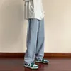 メンズジーンズの男性ブランドの服ドローストリングメン高品質のデニムファッションプリーツレトロポケットスキニーズボンパンツe128