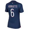 23 24 Mbappe Women Soccer Jerseys 22 23 Kimpembe Sergio Ramos Home 3rd Football Shirt N.Mendes Draxler Icardi Kort ärmuniformer