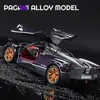 Diecast Model Auto's Metaal Kinderen Speelgoed Retrofit Auto Speelgoed voor Jongens Diecast 124 Schaal Pagani Huayra Dinastia Collectie Voertuigen Modellen Hobby Gift x0731