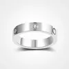 Anéis de banda de parafuso de aço inoxidável clássicos para homens e mulheres 18K ouro real prata amantes casal anel luxo amor jóias elegantes anel tamanho presente 5-11