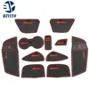 11 STUKS Rood Blauw Rubber Antislip Auto Binnendeur Pad Cup Mat Tank Pad Auto Accessoires Voor Ford voor Focus 2012 D90092743