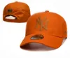 Klasyczny projekt designerski luksusowy literę męską czapkę baseballową NY NY Men's Men w stylu 20 -kolorowy runda damska regulowana wielokolorowa czapka N10