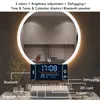 Muurstickers 405060CM ronde slimme make-up badkamerspiegel verstelbaar 3 kleuren helder LED-licht multifunctioneel met ontwaseming Bluetooth Ser 230731