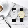 Smael Watch Casual Quartz Watch Zestaw 1835 Prosta para elastyczna wodoodporna zegarek miłośnicy Zestaw Silver de Casal Top Gift276s