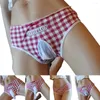 Onderbroek Vrouwen Mannen Sexy Plaid Print Sissy Gay Pouch Dames Lace Thongs G-String Slips Ondergoed Laagbouw Comfort Lingerie