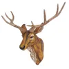 Decorative Objects Figurines Faux Deer Head Taxidermy Animal Wall Decor Handmade Farmhouse Resin Home Decoration Accessories Modern for 230731