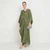 エスニック服の女性バットウィングスリーブマキシドレスモロッコアバヤドバイkaftan eidムバラクジャラビヤアラビアローブアフリカンドレス祈り