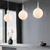 Lustres modernes gouttelettes d'eau lustre lampe boule de verre blanc Loft LED pour salon décor à la maison noir corne luminaires