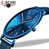 Other Watches LIGE Womens Watches Top Brand Luxury Waterproof Watch Fashion Ladies Stainless Steel Wristwatch Casual Quartz Clock Reloj Mujer J230728