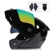 Motorradhelme 2020 Neueste DOT-geprüfte Sicherheit Modularer Flip-Motorradhelm Racing Dual Lens Helm Innenvisier Reithelme x0731