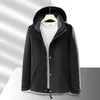 メンズジャケットMRGBアウトドアジャケットトラベルジッパーフーディーズジャケットソフト女性の風力防水通気性のある大規模なサイズの若者フード付きコート