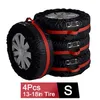 4pcs Car Spare Tire Cover Case Polyester Auto Wheel Tires Storage Bags Vehicle Tyre Accessories Dust-proof Protector Styling Car281O