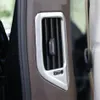 Telaio di uscita del condizionatore d'aria posteriore in acciaio inossidabile Trim 2 pezzi per BMW X5 G05 2019 Coperture decorative per colonne stile B in fibra di carbonio236U