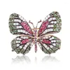Broches papillon élégant pour femmes mode strass insectes beauté bureau broche broches écharpe boucle vêtements accessoires