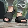 Sandals Summer Dew Toe Diabetic Shoe Female Foot Swollen Feet Wide Magic Stick Shoes Thumb Outside The Middle-aged Old Men's Sandal 49