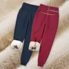 Pantaloni da donna Pile invernale Sport Ragazze Vita alta Sciolto Pelliccia sintetica Spessore Caldo Soffice Taglie forti Pantaloni donna Jogger rosa 4xl 5xl