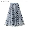 Rokken Vintage Hoge Taille Casual Print Grafische Vrouwen Losse Streetwear Elegante Paraplu Bot Mode Rok Asymmetrisch