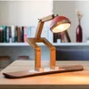 Bordslampor ledd skrivbordslampa trä man bok sovrum sovrum post modern dekoration läsning