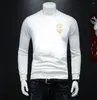 Herrtröjor 2023 Autumn Round Neck Top Casual Fashion Sweater Lettering Men's Diamond Youth Large Slim YY2