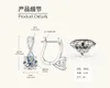 Stud Earrings EMO-310 Lefei Fashion Trendy Design Luxury 2ct Moissanite Diamond-set Cross Shape U Women Silver 925 Party Jewelry Gift