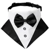 Dog Apparel Large Tuxedo Collar Wedding Bow Tie For Small Cat Scarf Adjustable Pet Neckerchief Bowtie Puppy Dress Up Formal Costume