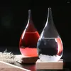 Bouteilles prévisions météo bouteille de gouttelettes transparente tempête verre prédicteur de goutte d'eau moniteur baromètre