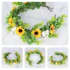 Fleurs décoratives fée couronnes pour femmes fleur couronne bandeau Kit bandeaux filles mariée cheveux cravates Floral