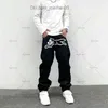 Męskie spodnie American High Street Hip Hop Flying Dog Print Jeans Męskie Y2K Wytrzymała uliczna marka prosta luźne spodnie nóg swobodne luźne spodnie z230801