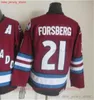 1980 Movie Vintage Hockey 21 Peter Forsberg Jerseys CCM Borduurwerk 27 John Wensink 33 Patrick Roy 52 Adam Foote Jersey Blue Red White Men