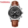 Montres multifonctionnelles pour hommes 40mm relogio masculino montres-bracelets de marque supérieure Designer de luxe Calendrier Cuir Orologio di lusso men193S