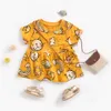 Robes de fille Sanlutoz manches courtes été bébé robe motif mignon décontracté enfants filles vêtements coton 230731