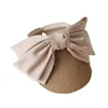 Accesorios para el cabello HUYU lindo gorro infantil con Bowknot bebé sombrero de béisbol visera de paja regalo