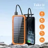 Cell Phone Power Banks 30000mAh Solar Power Bank Caricabatterie solare wireless Caricabatteria portatile PowerBank LED Torcia per iPhone Xiaomi Outdoor L230731