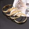 24k Gold Color Dubai Ethiopian Arabic African Bracelets Bangles Wedding Bridal Jewelry264P