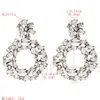 Crystal Drop Earrings For Women 2019 Big Colorful Statement örhängen stora strassöar Bold Fashion Jewellery337N