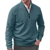 Мужские свитера осень с твердым цветом повседневное свободное v шея с плотной пуловер