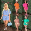 2023 neue Sommer Designer Frauen Sexy Trainingsanzüge Zwei Stück Set Hemd Und Shorts Outfits Blusen Shirts Anzug Kleidung