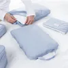 Kit da toilette 2 pezzi Borsa a cubetti da imballaggio a compressione da viaggio Valigia portatile Organizzatori di vestiti Custodie impermeabili per bagagli Borse per cassetti 230729