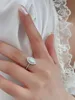 2023 populaire européen et américain S925 Silver Gem Ring avec Micro Diamond Oval Australian Treasure Ring Fashion Ring pour les femmes
