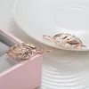 Bengelen oorbellen julidream volledige holle textuur 585 Roségouden kleur witte plating hanger voor vrouwen in reliëf juwelen feestaccessoires