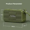 Tragbare Lautsprecher SANSUI Tragbare drahtlose Bluetooth-Lautsprecher FM-Radio Outdoor-Subwoofer Unterstützt Kopfhörer-Ausgangskarte R230731